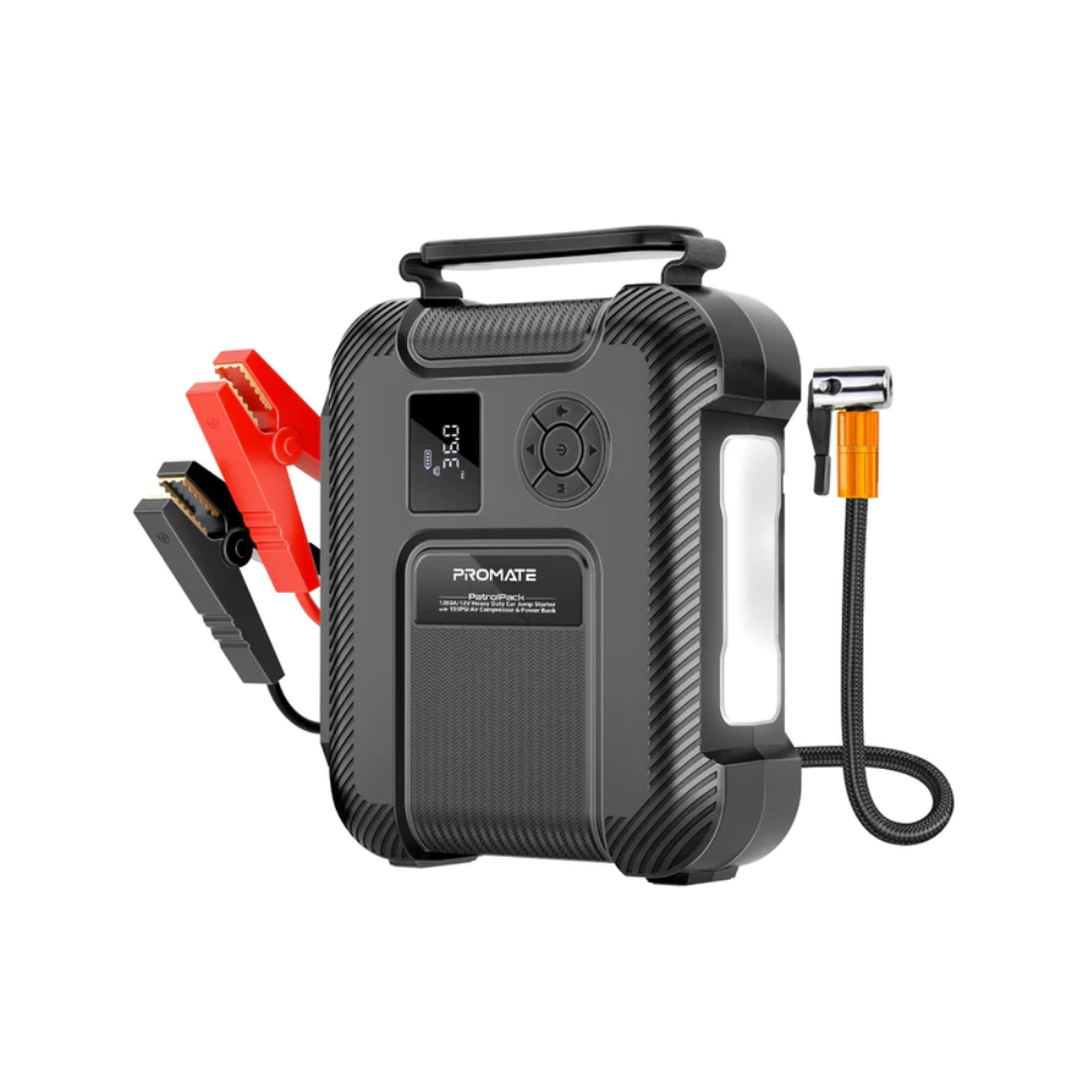 Promate PatrolPack Heavy Duty Car Jump Starter Air Compressor & Power Bank Promate PatrolPack Heavy Duty Car Jump Starter Air Compressor & Power Bank